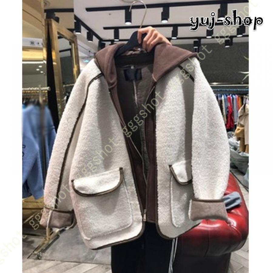 超目玉新品 ボアコート レディース ボアジャケット カジュアル 長袖 フリースジャケット もこもこ 保温防寒 体型カバー 厚手 暖かい 可愛い 韓国風 冬服 ファッション