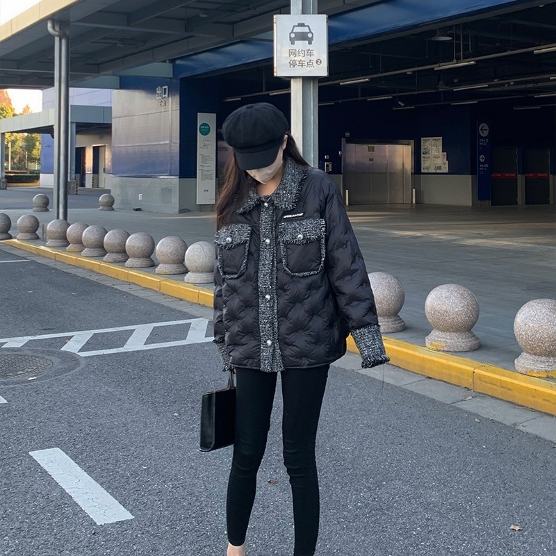 高バージョンの小香風軽薄ダウンジャケット女性2023年新型ファッション洋気冬90白鴨パイルコート 6,980円