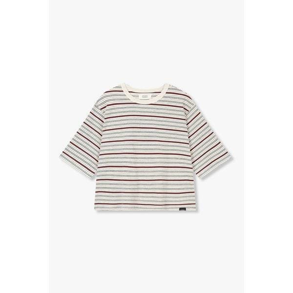 マルチストライプ クロップドTシャツ(9176222991AR)