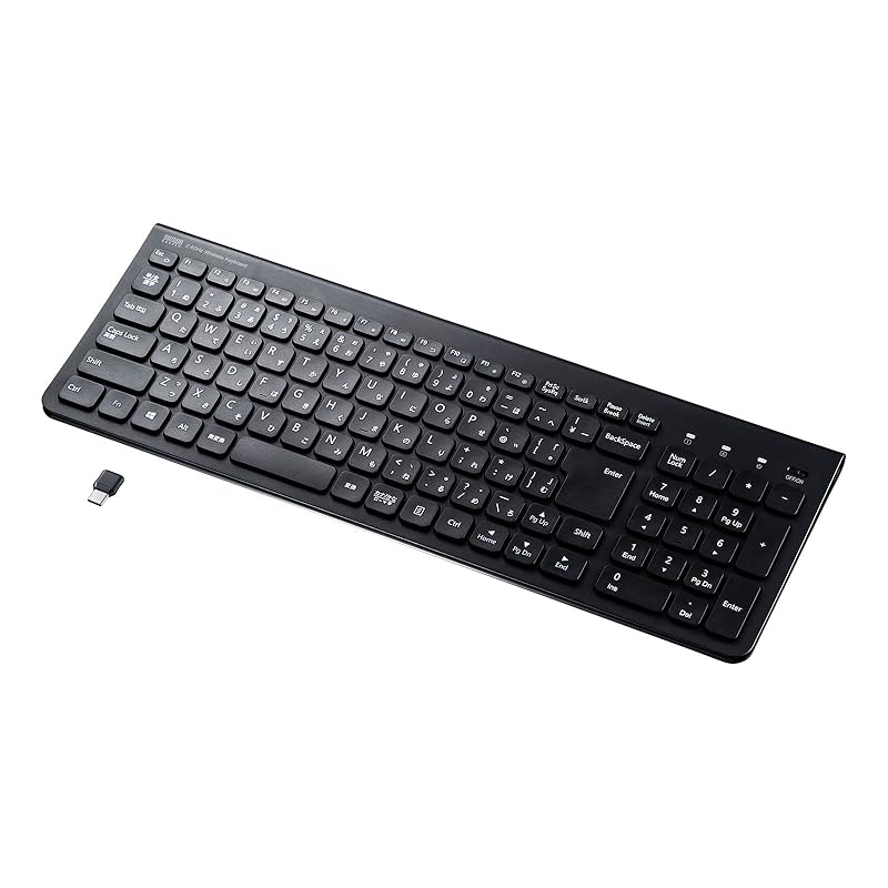 即納：サンワサプライ(Sanwa Supply) キーボード ワイヤレス USB Type-C接続 充電式 スリム ブラック SKB-WL31CBK