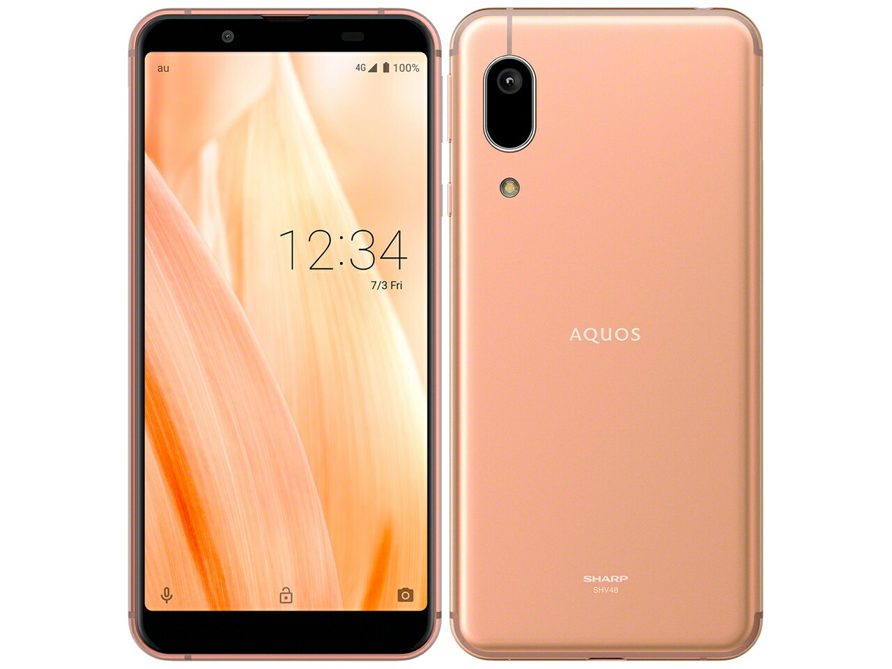 メガ割　新品 未使用品 白ロムSIMフリー AQUOS sense3 basic SHV48 Light Copper 赤ロム保証[SHARP][simロック解除済]