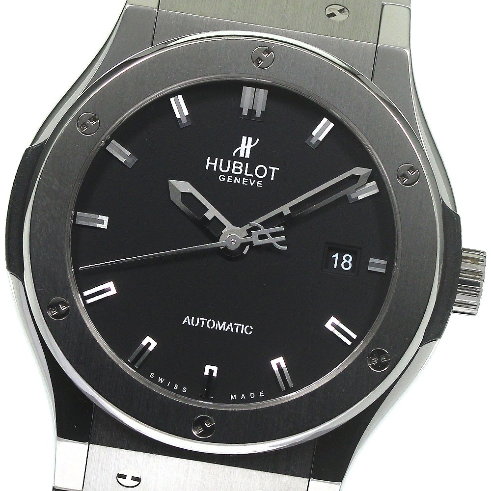 ウブロ HUBLOT 542.NX.1170.NX クラシックフュージョン チタニウム 自動巻き メンズ 保証書付き_782734【中古】