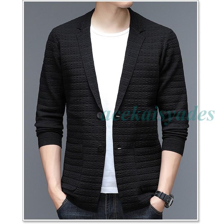 カーディガン メンズ ジャケット ニット ニットジャケット 春 秋 冬 厚手 ブルゾン 40代 50代