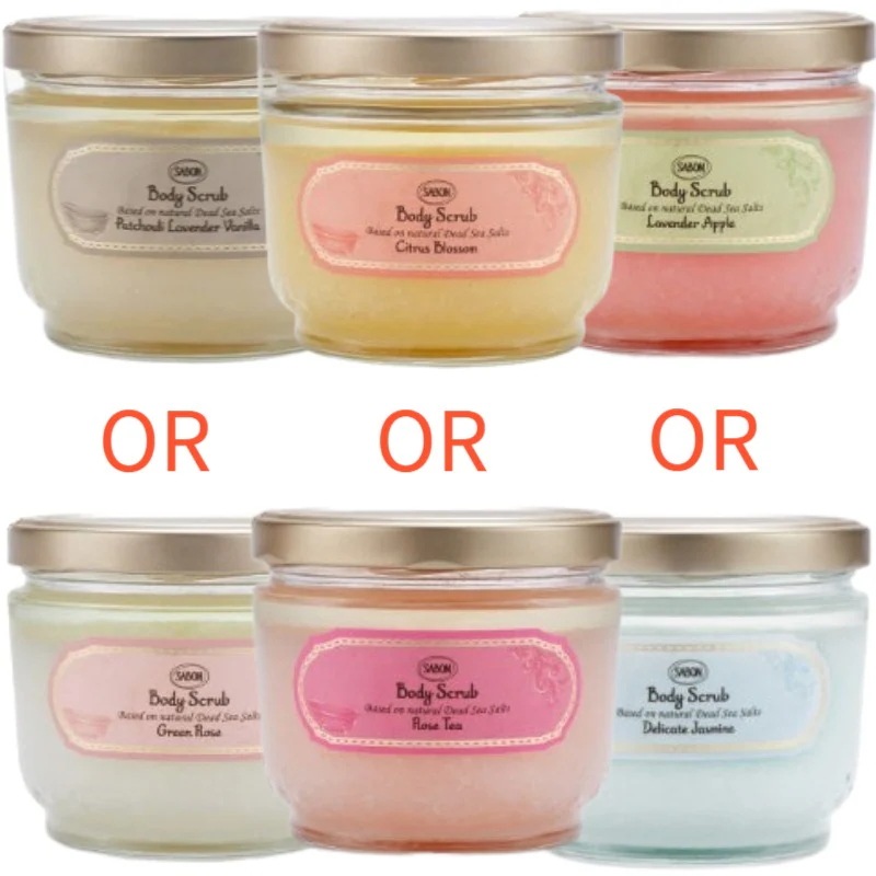 ボディスクラブ 600g / 6種 1択 / パチュリ・ラベンダー・バニラ / シトラスブロッサム / ラベンダーアップル / グリーンローズ / ローズティー / ジャスミン