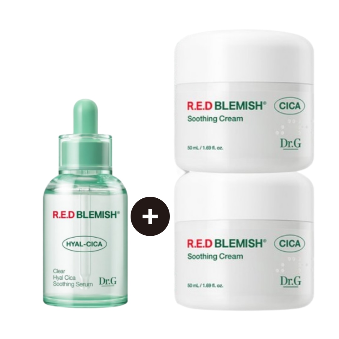 【敏感肌保湿ケア】 レッドブレミッシュ シカスージングクリーム 50ml×2個+ブレミッシュクリア ヒアルシカスージングセラム 50ml×1個 弱酸性 ヴィーガン認証 真鎮水分クリーム 高