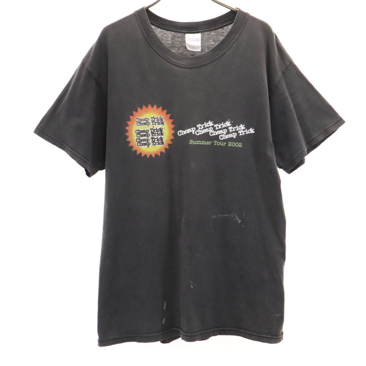 チープ・トリック 半袖 Tシャツ M チャコールグレー ロックバンド cheap trick メンズ 古着