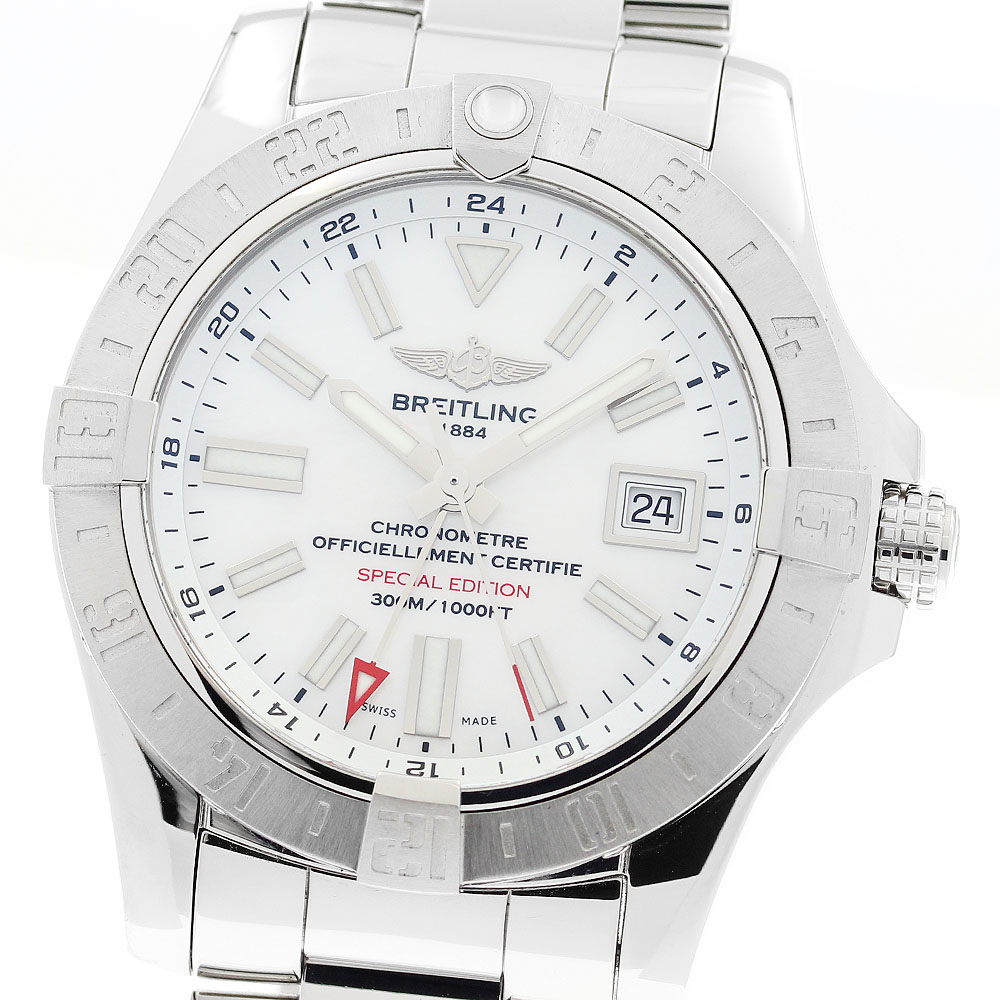 訳あり ブライトリング BREITLING A32390 アベンジャーII GMT 日本限定 自動巻き メンズ 箱・保証書付き_911866【中古】