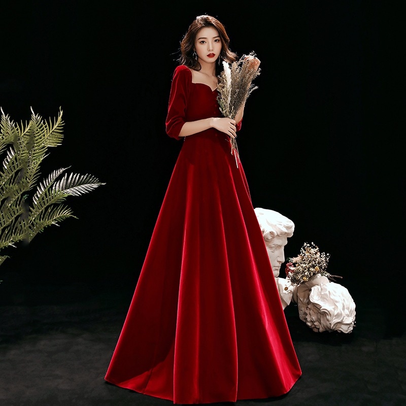 ワンピースドレスドレス花嫁と妊娠中の女性のための服2025バーガンディの婚約は通常女性のために結婚式の腹を覆って家に帰るドレスを着ることができます