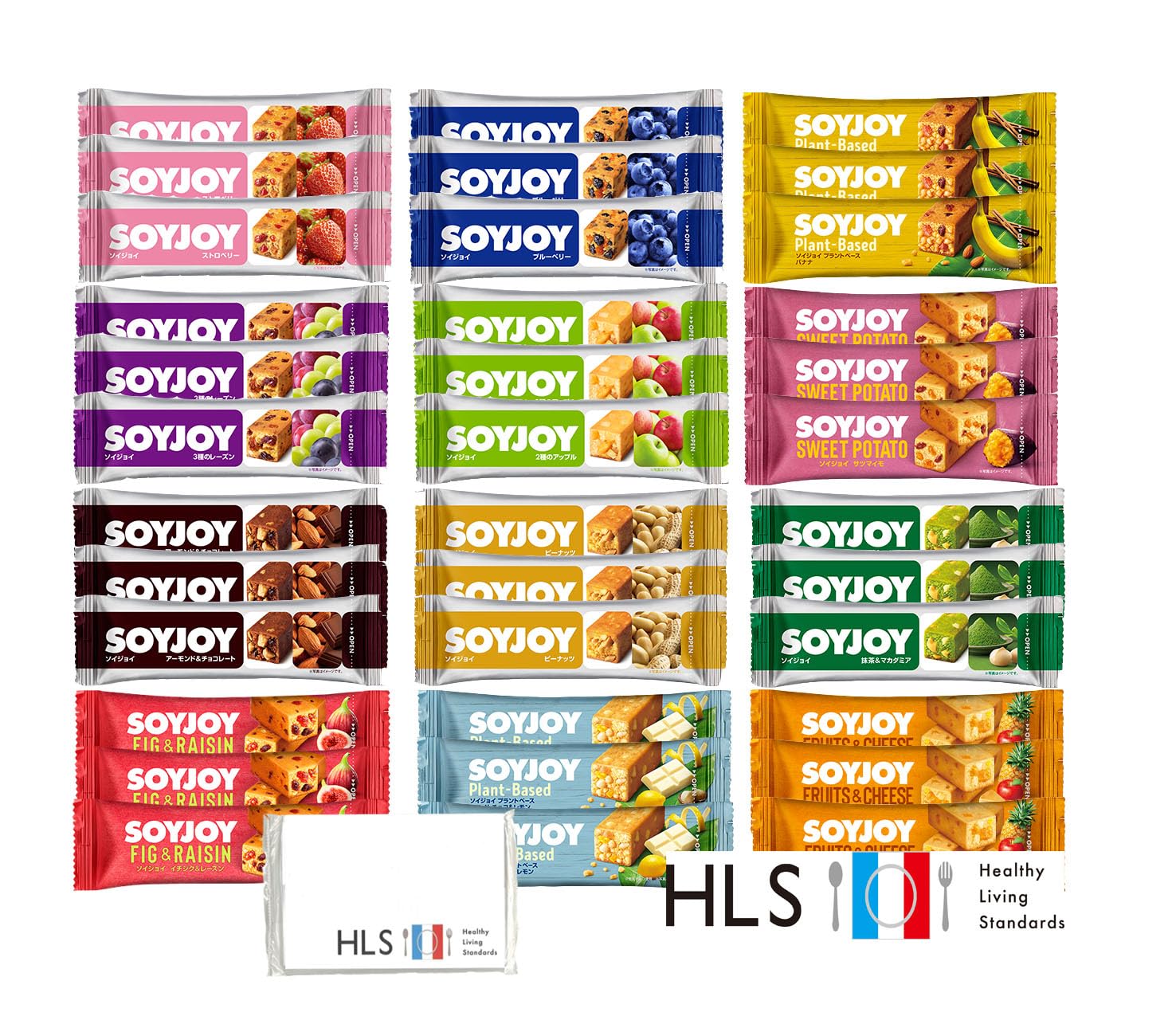 【HLS】 大塚製薬 SOYJOY ソイジョイ アソート 36本セット (全12種)×3本 オリジナルポケットティッシュ付