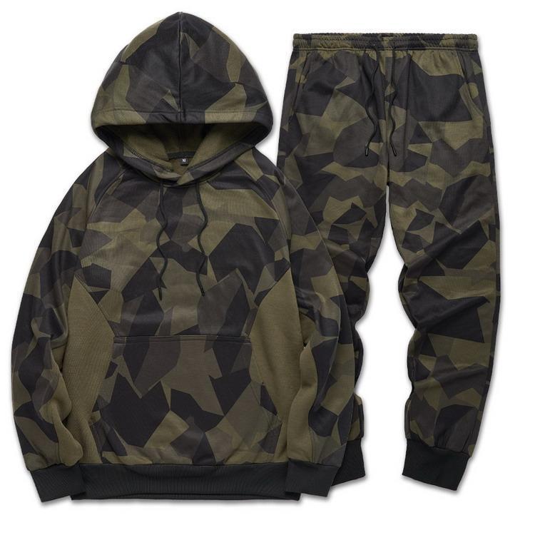 今月のスペシャル スウェット上下セット メンズ セットアップ ジャージ 上下 迷彩柄 パーカー+ジョガーパンツ 服 物スウェット上下セット メンズ