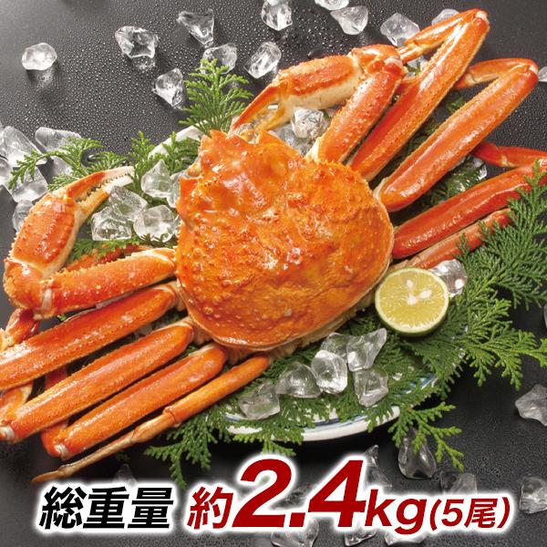 ボイルズワイガニ姿まるごと 総重量:約2.4kg(5尾 正味2kg)