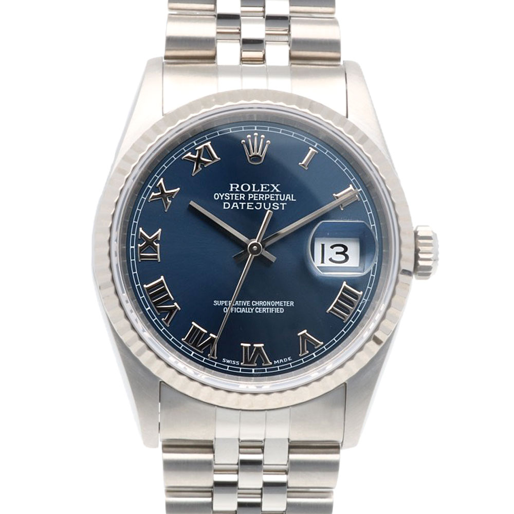 ロレックス デイトジャスト オイスターパーペチュアル 腕時計 ステンレススチール 16234 自動巻き 1年保証 ROLEX 中古