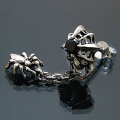 メール便なら送料無料！ pi0326-111 メンズピアス シルバーアクセサリー シルバーピアス バ