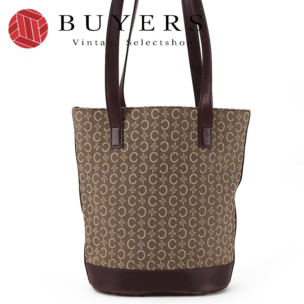 中古 トートバッグ サルキー キャンバス レザー ベージュ ダークブラウン 肩がけ バケツ型 レディース 女性 15,048円