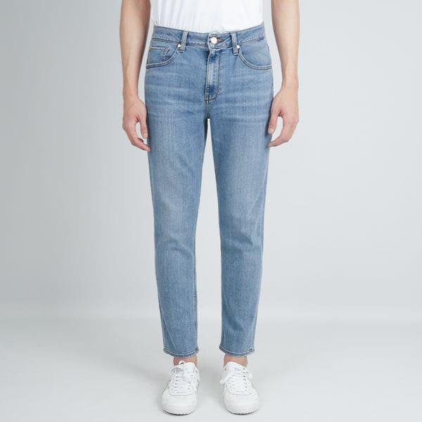 メンズジーンズ リラックス テーパード ミディアムブルー MN2D6069_P381716082