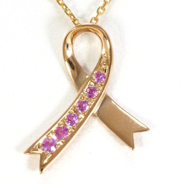 ギンザタナカ K18PG ネックレス ピンクサファイア 0.10 約42cm ジュエリー 中古