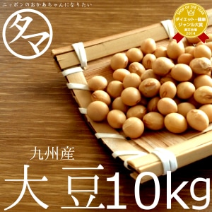 九州産 大豆 10kg (一等級ダイズ) 　豆を食べよう！タマチャンの国産大豆！ 令和5年産