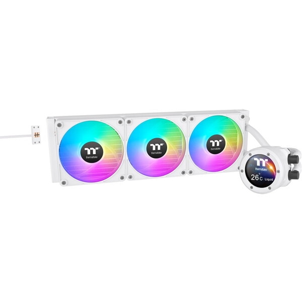 Thermaltake CL-W428-PL14SW-A ホワイト TH420 V2 Ultra EX ARGB Sync Snow Edition 水冷CPUクーラー