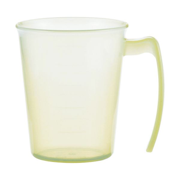 （まとめ）小森樹脂 手付スタッキングコップ イエロー 1個 [x50セット]