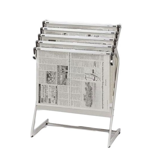 ナカキン 新聞架 5本掛 370NS-343-WG