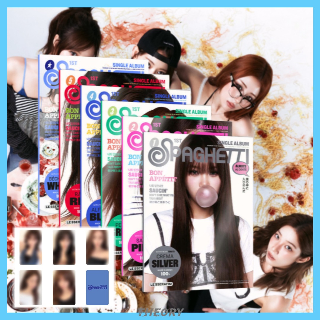 [6種 SET] LESSERAFIM 1stシングル『SPAGHETTI』 compact ver. 6種 1SET + 特典未公開フォトカード5種 + フォト葉書1枚