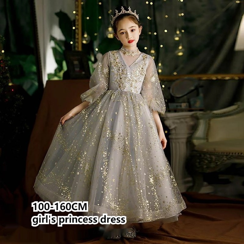 子供ドレス 女の子 ピアノ 発表会 レースドレス 子ども 誕生日会 ロングドレス キッズ ワンピース お姫様 プリンセスドレス ジュニア プレゼント ワンピース 子供 ドレス フォーマル 結婚式 七五