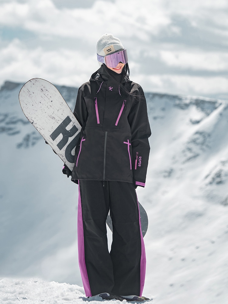 スノーボードウェア 2025 2026 黒 白 ピンク パープル メンズ レディース スノパンツ スノウェア レディース スキーウェア スノボウェア スキー 防风撥水