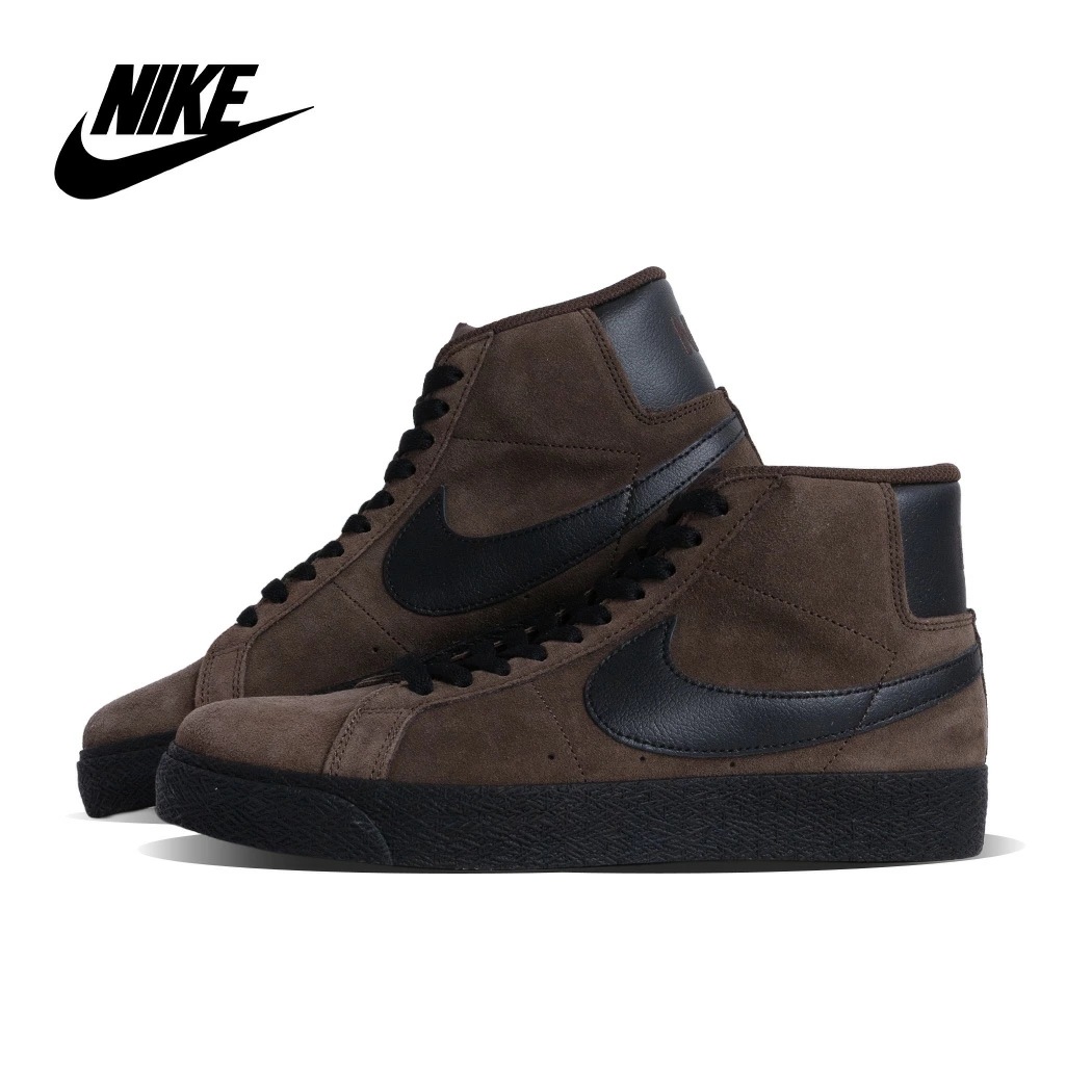 NIKE ナイキ SB ブレーザー ブレイザー ミッド スニーカー ズーム ZOOM BLAZER MID BROWN ( 茶色 ブラウン ハイカット スエード スケート SKATE FD0731-2