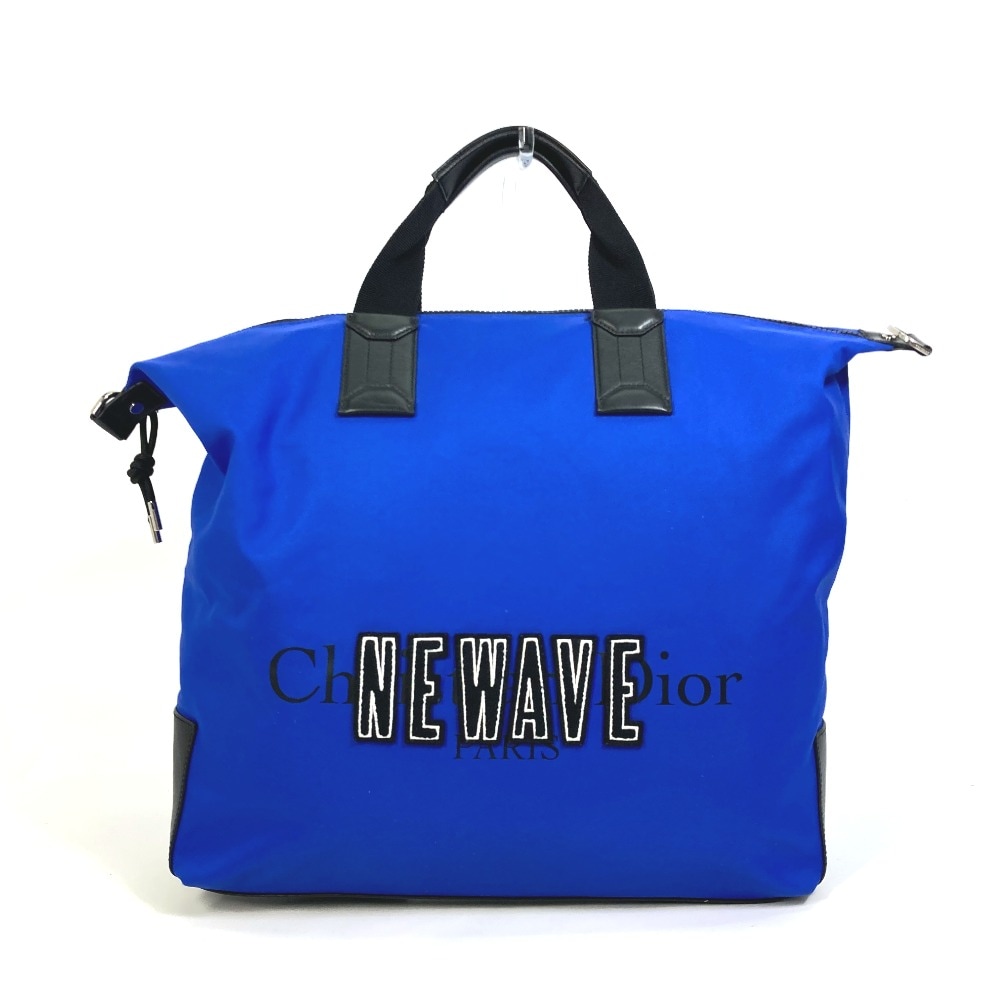 DIOR HOMME ディオールオム トートバッグ トートバッグ NEWAVE カバン 2WAYバッグ ショルダーバッグ ナイロン/レザー ブルー