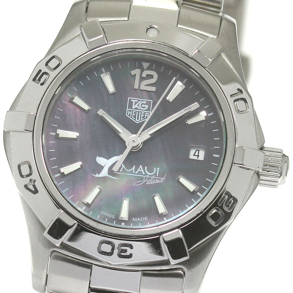 タグホイヤー TAG HEUER WAF141W アクアレーサー マウイ島限定 デイト クォーツ レディース 保証書付き_846465【中古】