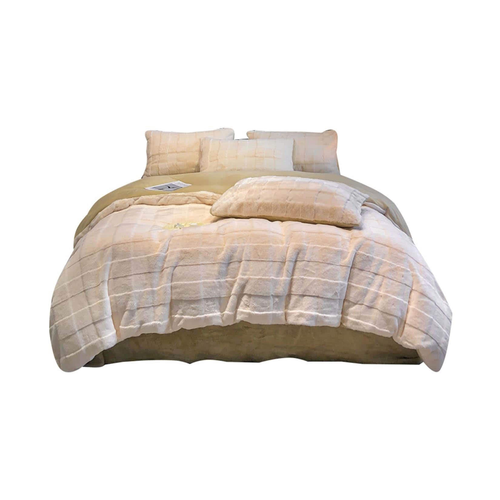 ラビットファー風 フランネル 布団カバーセット ダブル 無地 とろける 柔らか肌触り あったか 保温 静電気防止 ふわふわ 高密度 厚手 おしゃれ 洗える 秋冬寝具