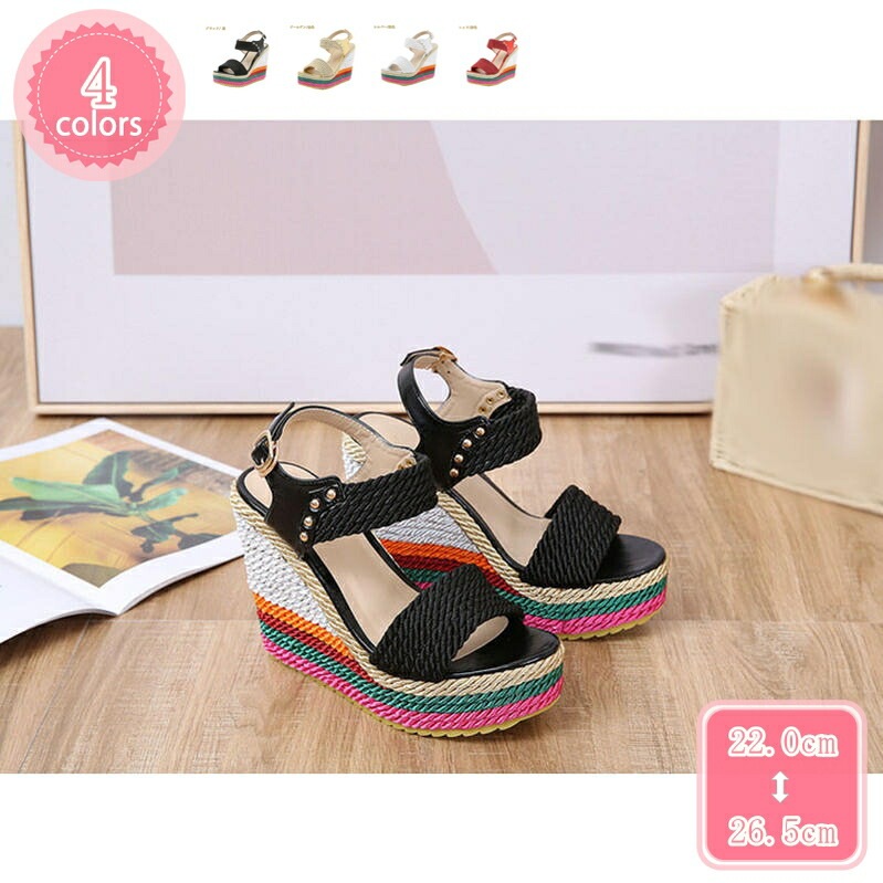 777円OFFクーポン ストラップサンダル レディース グラディエーター サンダル オープントゥ 太ヒール ブーツサンダル 美脚 大人 可愛い ペタンコ 厚底 ブラック ウェッジソール ブーサン ハイ