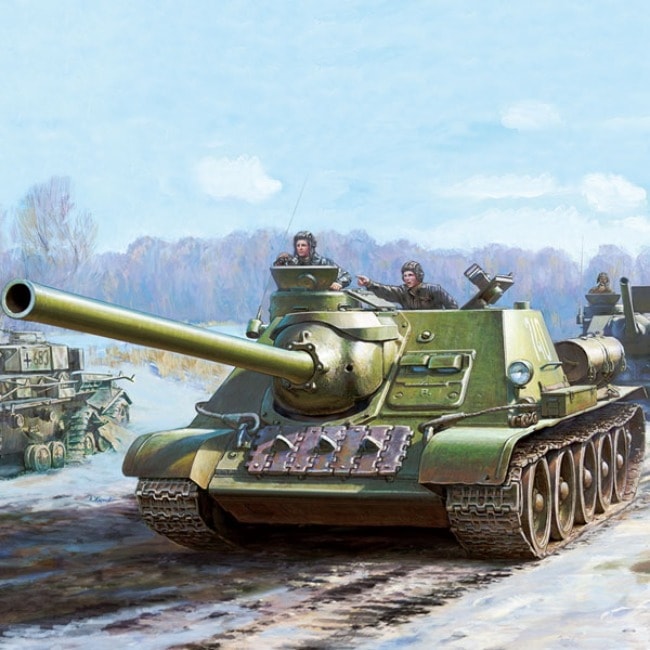 [1/35スケール] ソビエト自走砲SU-100, アカデミープラモデル #13544