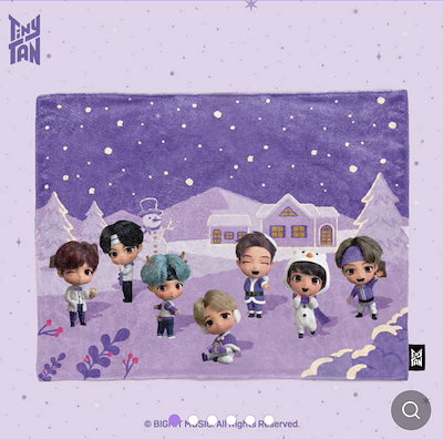 Qoo10] TinyTAN BTS アイドルグッズ ブランケット b : 寝具