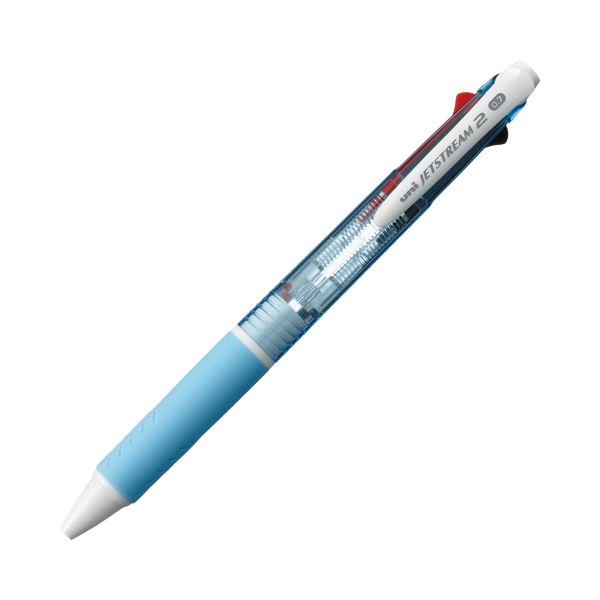 (まとめ) 三菱鉛筆 ジェットストリーム 2色ボールペン 0.7mm (軸色 水色) SXE230007.8 1本 (20セット)