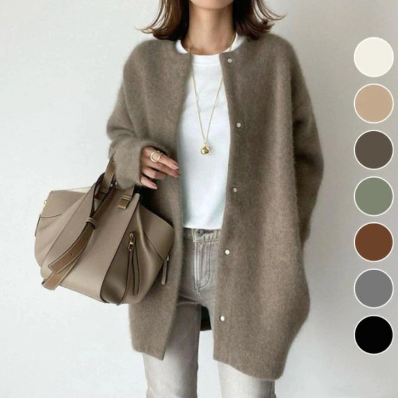 春秋 カシミヤタッチ 【メーカー直配】 ゆる ラジャ カーディガン 通勤 7,708円