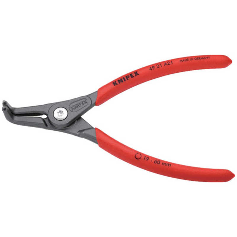 KNIPEX社　軸用スナップリングプライヤｰ 90度 19-60mm　4921A21