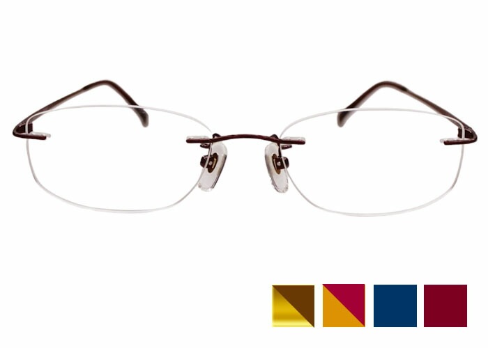 スレンディー Slen D sd-327 縁なし sd1 ツーポイント スクエア レディース メガネ 眼鏡 日本製 鯖江 めがね