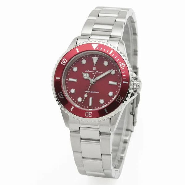 取寄品 正規品 Salvatore Marra 腕時計 SM19154-SSRD 5気圧防水 日本製クオーツ メタルベルト 防水 メンズ腕時計