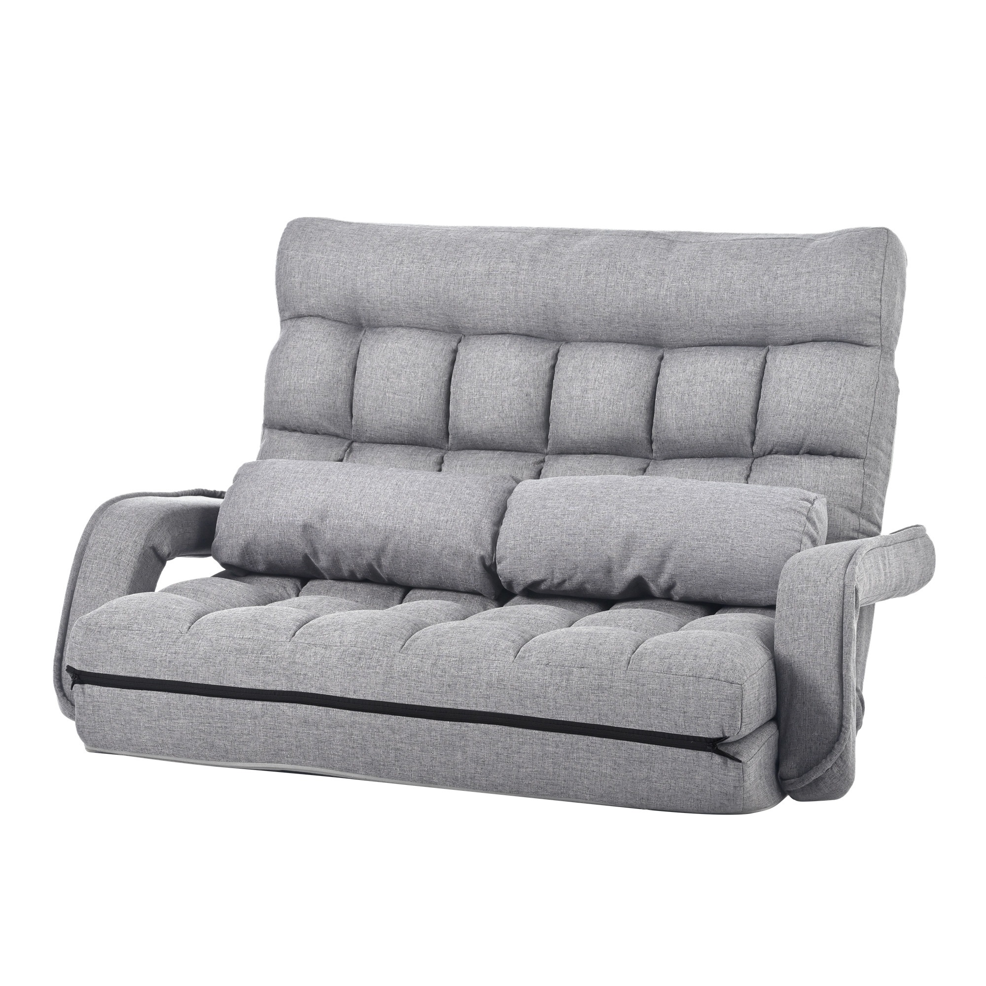 【日本国内出荷-3日で配達】 4Way座椅子 4色連動肘つき リクライニングソファ 折りたたみ 座いす 2人掛けソファー ハイバック 低い椅子 ローソファー コンパクト リラックスチェアDJYC15 16,279円