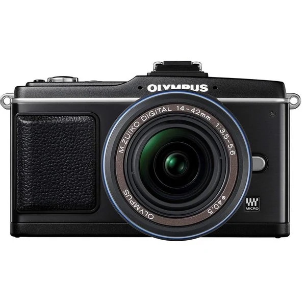 【中古】オリンパス OLYMPUS E-P2 レンズキット ブラック SDカード付き