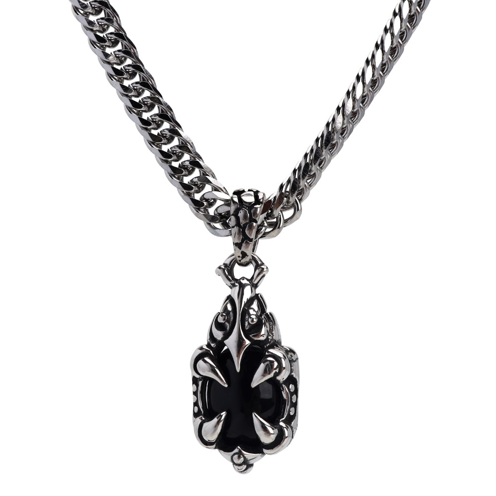 ドラゴンクロウ＆ダブル喜平ネックレス [n872-n348-6mm]