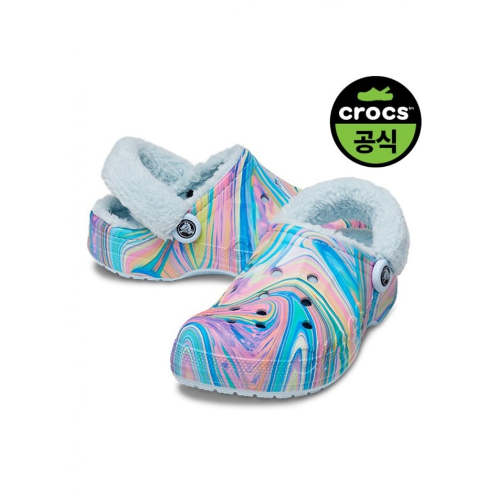 Crocs 大人用バヤ裏地付きファズストラップグラフィック CG MBM