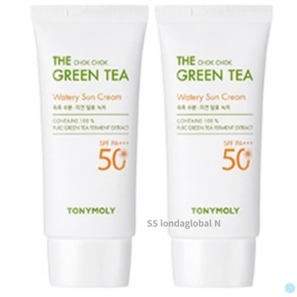 トニーモリー しっとりグリーンティー 水分 日焼け止め SPF50+ 50ml 2個