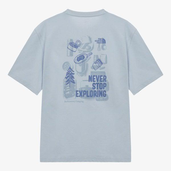 [公式] NT7US23C 男性 デイキャンパー 半袖 Tシャツ LIGHT GRAY
