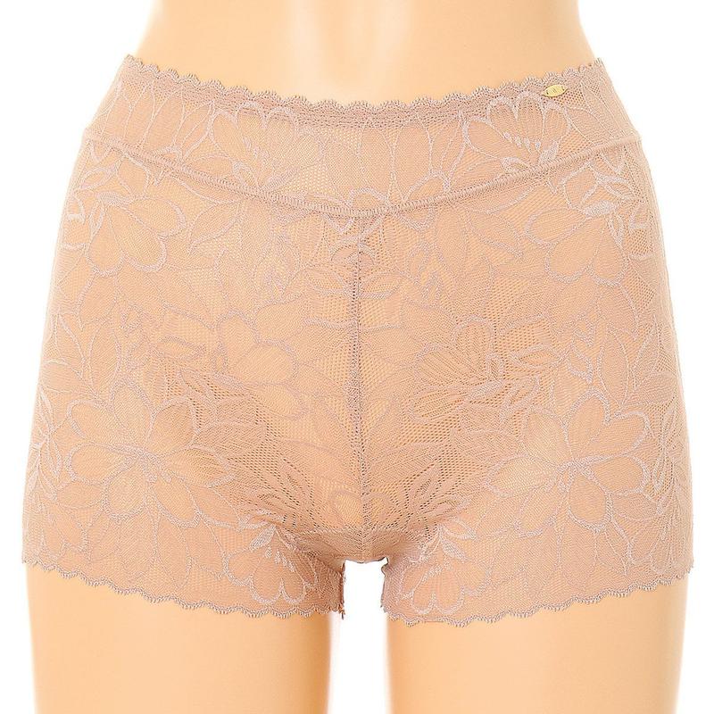 NOライン！薄いズボンにもラインが出ない！女性用メッシュ四角パンツ　スキン/ブラックセット(WPT3773)