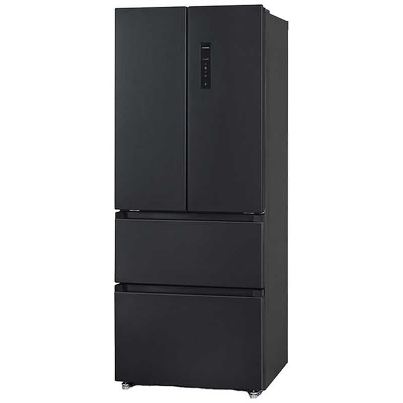 アイリスオーヤマ　IRIS OHYAMA　冷蔵庫 4ドア 401L フレンチドア(観音開き) 幅70.3cm ブラック　IRSN-40A-B（標準設置無料）