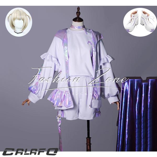 hololive ホロライブ Vtuber 風 轟はじめ ReGLOSS コスプレ 衣装 ウィッグ 靴 cosplay コスチューム パーティーグッズ 仮装 変装
