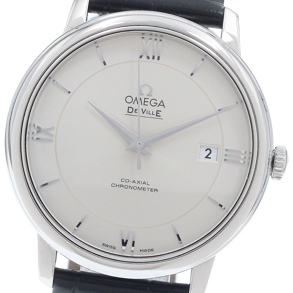 オメガ OMEGA 424.13.40.20.02.001 デビル プレステージ コーアクシャル デイト 自動巻き メンズ 良品 保証書付き_952800【中古】