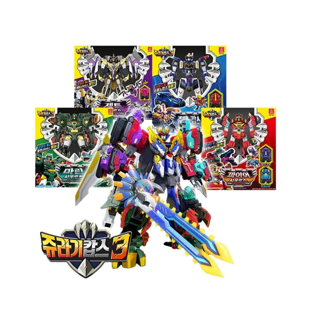【正規品】ジュラシックコップス（ジュラ紀コップス）／超合体 変形ロボット 選べる4種類（ジュピノコップス / ファイアーサウルス / ジェットサウルス / マリンサウルス）